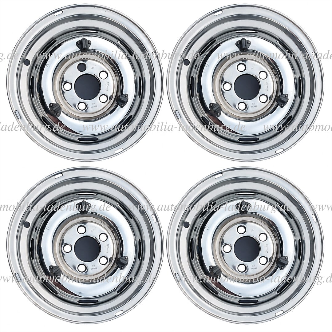 MERCEDES-BENZ A set of Mercedes Benz 300 SL Kornprinz rims (chrome-plated), 5 1/2 x 15, dated 3.61, (1 of 4)