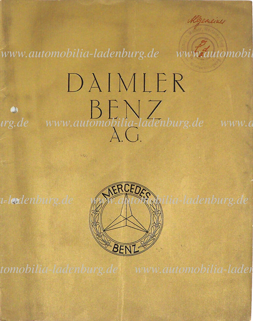 MERCEDES BENZ c. 1927, sales catalog factory Gaggenau, commercial vehicles, 16 pages, model program, (1 of 1)