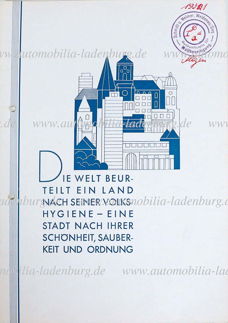 MERCEDES BENZ 1931, sales brochure model program utility vehicle, 16 pages, perforated, good (1 of 1)
