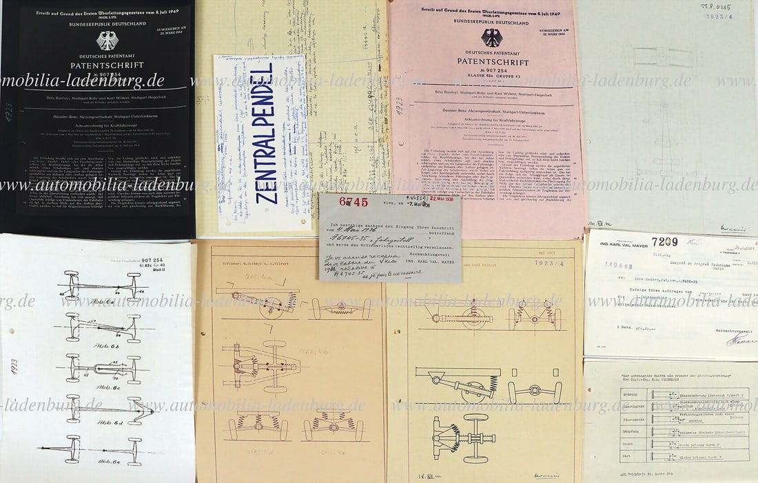 MERCEDES-BENZ / BELA BARENYI Collection of documents on chassis development at Daimler-Benz, (1 of 1)