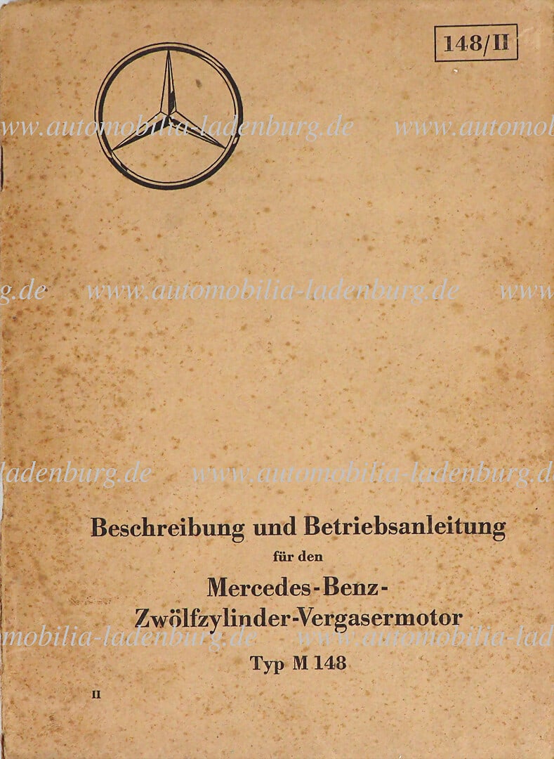 MERCEDES-BENZ 1942, description and operating instructions for the Mercedes-Benz twelve-cylinder (1 of 1)
