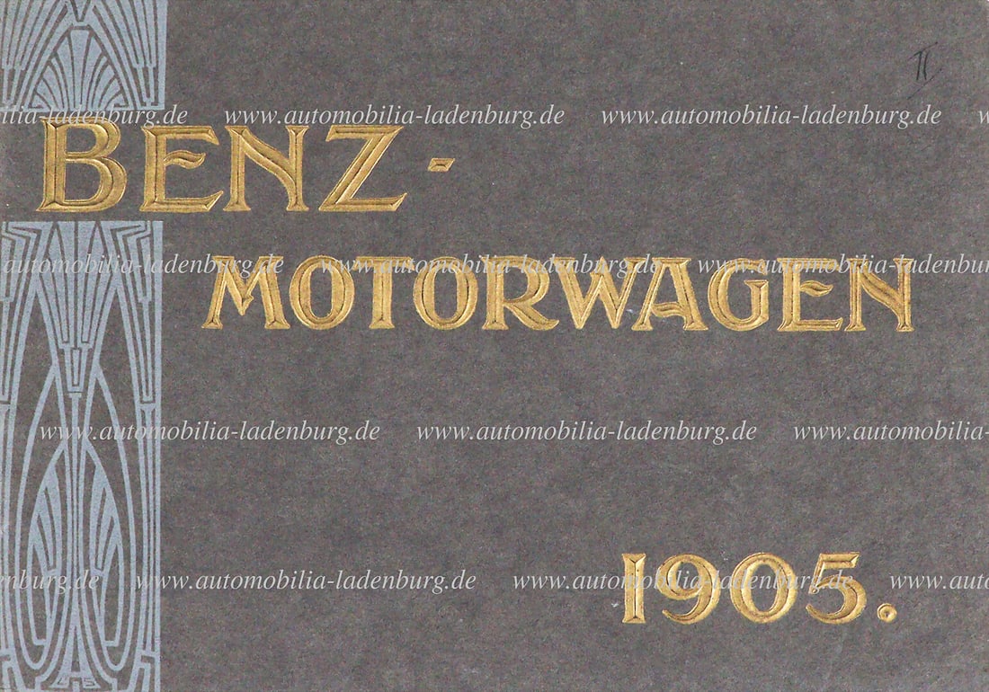 BENZ & CIE 1905, sales catalog Benz Motorwagen, catalog issue February 1905, 32 pages, among others (1 of 2)