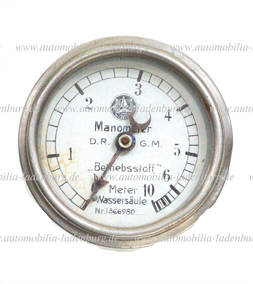 DAIMLER MOTORS COMPANY Pressure gauge "D.R.G.M. Betriebsstoff Mercedes, diameter 6.5 cm German (1 of 1)