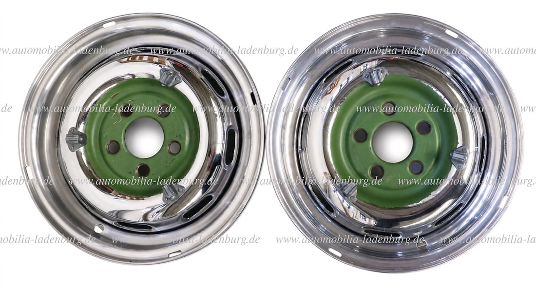 MERCEDES-BENZ original Mercedes-Benz 300 SL wing chrome rims, 5Kx15-B-LM, part no. S562C, 5/1956 and (1 of 1)