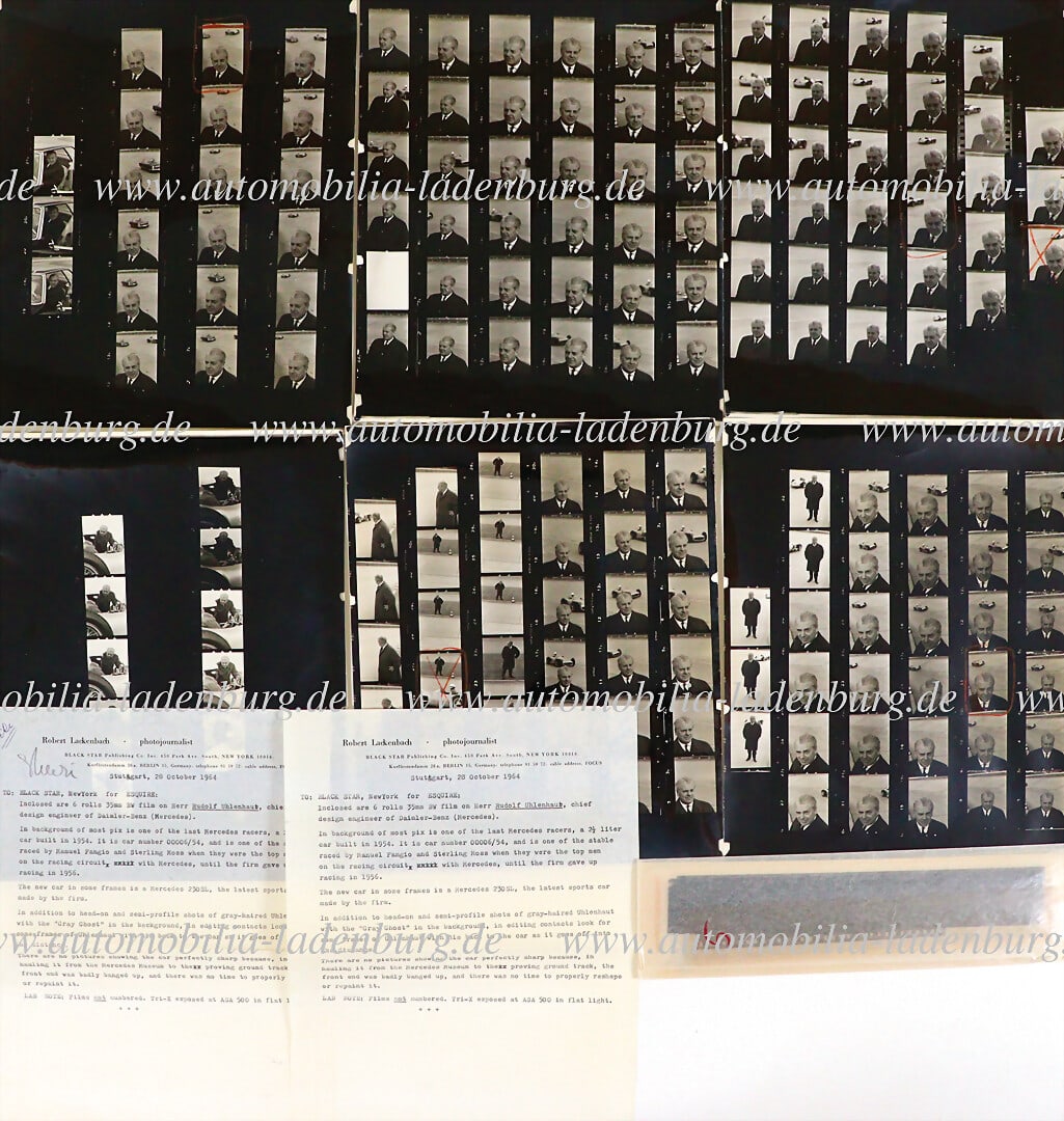 RUDOLF UHLENHAUT Exceptional archive collection of the renowned photojournalist Robert Lackenbach,: RUDOLF UHLENHAUT Exceptional archive collection of the renowned photojournalist Robert Lackenbach, with more than 150 b/w negatives including the corresponding contact prints. The photographs show the