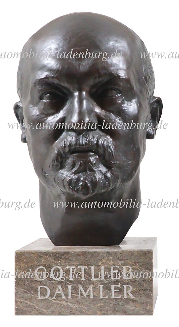 GOTTLIEB DAIMLER Original bronze bust Gottlieb Daimler, on marble base, height 47cm (with marble (1 of 2)