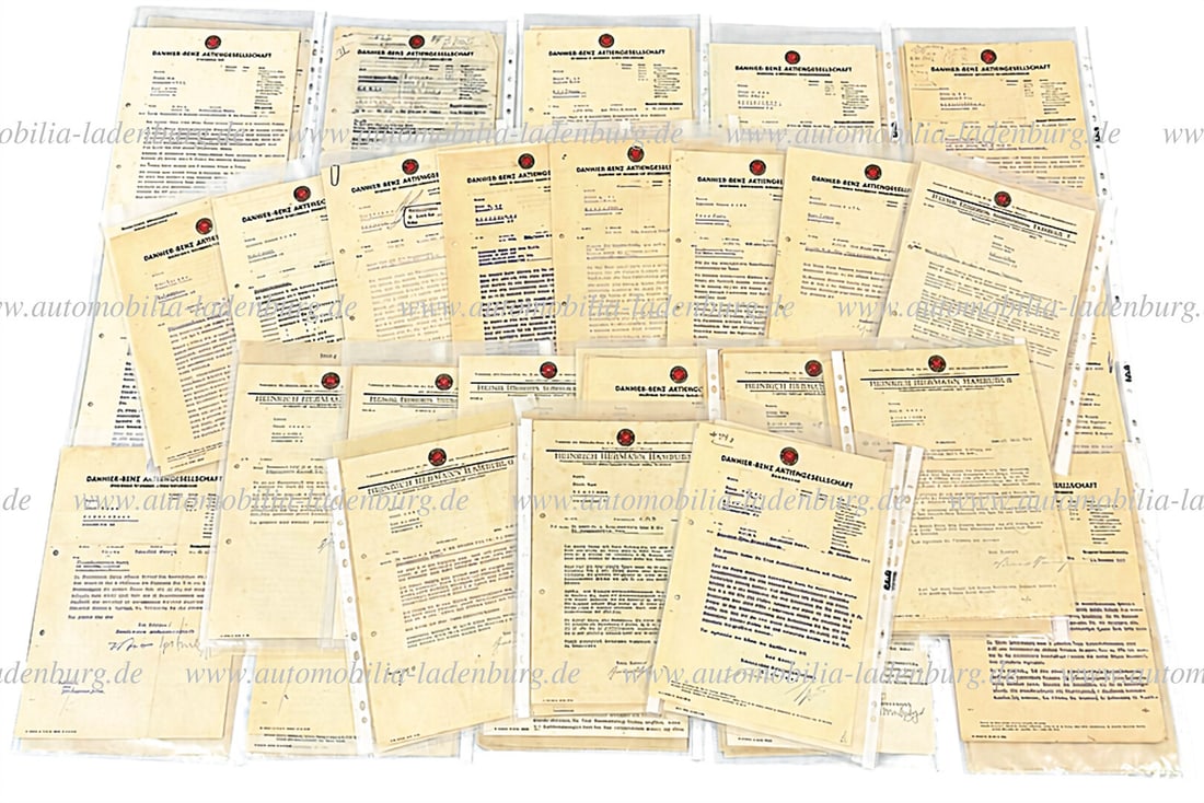 MERCEDES-BENZ 1938-1941, highly interesting bundle of collection liquidation correspondence (1 of 5)