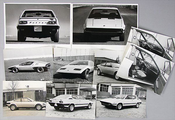 MICHELOTTI mixed lot original B/W photos, on the back: MICHELOTTI mixed lot original B/W photos, on the back stamped Giovanni Michelotti, all in all 10 B/W photos, among them photos Matra Laser 1970, Fiat 128 Pulsar 1971, Fiat 132 S Flares German Descript