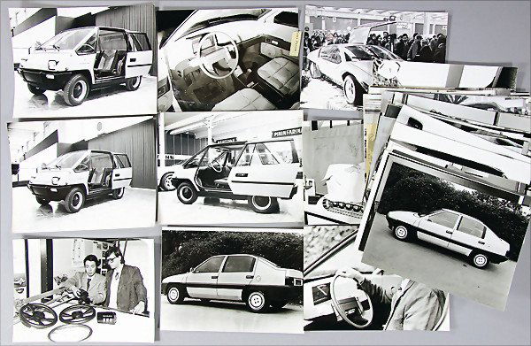 MICHELOTTI mixed lot 58 B/W photos/press photos, among: MICHELOTTI mixed lot 58 B/W photos/press photos, among them Michelotti Matra prototype, BMW prototype, Michelotti Pulsar, Felber Beach-Car 1976, Michelotti DAF 55, and others, mainly 18 x 24 cm German