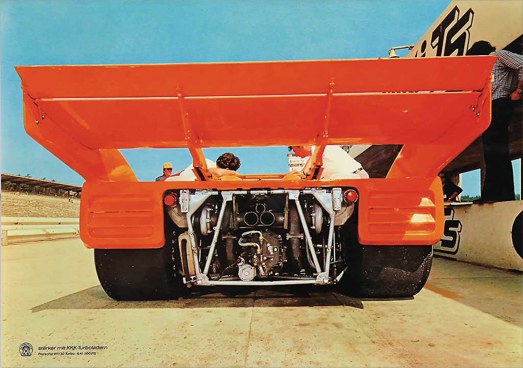 KKK SCHWITZER advertisement poster "Porsche 917/30: KKK SCHWITZER advertisement poster "Porsche 917/30 Turbo, stärker mit KKK Turboladern", 42 x 59 cm, condition 2 German Description KKK SCHWITZER Werbeplakat "Porsche 917/30 Turbo, stärker mit KKK Tu