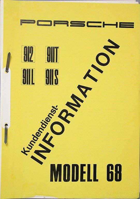 PORSCHE customer service information model 1968,: PORSCHE customer service information model 1968, Porsche 911 T/L/S and type 912, German text, 52 pages, with many pictures, condition 1-2 German Description PORSCHE Kundendienstinformation Modell 1968