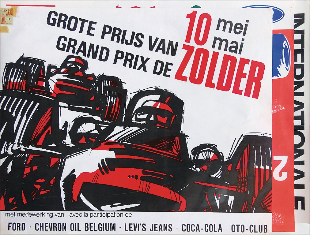 mixed lot of 9 pieces, No. 1: poster international: mixed lot of 9 pieces, No. 1: poster international Races ADAC Trophy Zandvoort, motif Porsche 935, 69 x 49 cm, No. 2: small poster Grand Prix Zandvoort 1973, 42 x 28 cm, No. 3: poster Grand Prix of Be