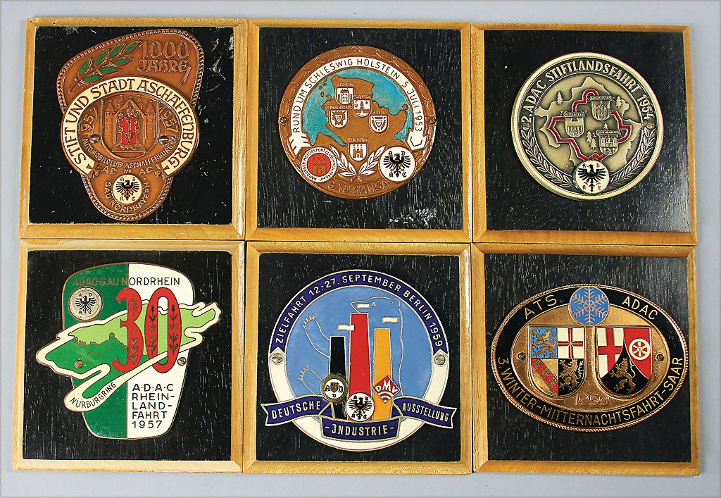 mixed lot of 6 badges, No. 1: "Rund um Schleswig (1 of 1)