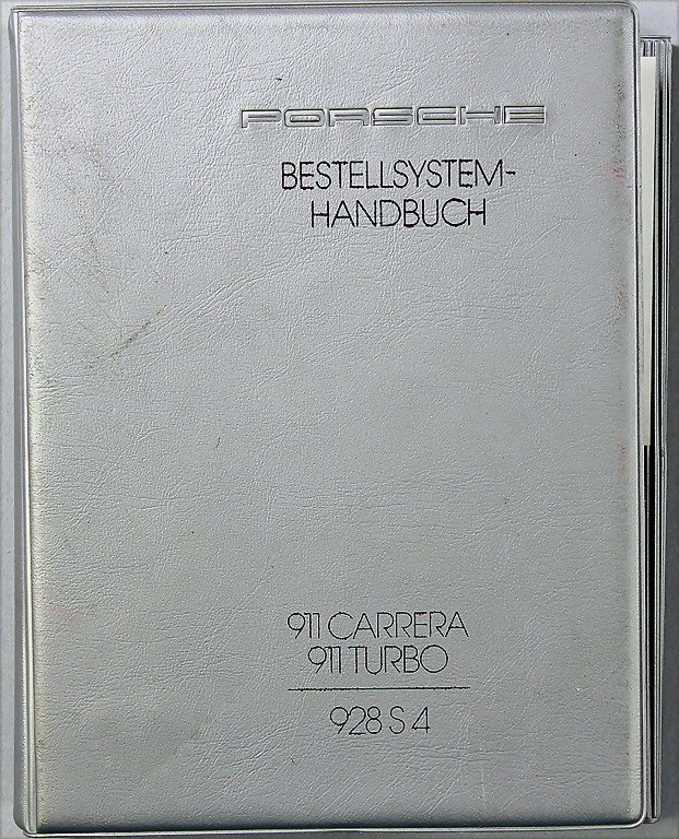 PORSCHE order-system-manual 911 Carrera/911 Turbo/928: PORSCHE order-system-manual 911 Carrera/911 Turbo/928 S4 for the model year 1992, German text, condition 2 German Description PORSCHE Bestell-System-Handbuch 911 Carrera/911 Turbo/928 S4 für das Mode