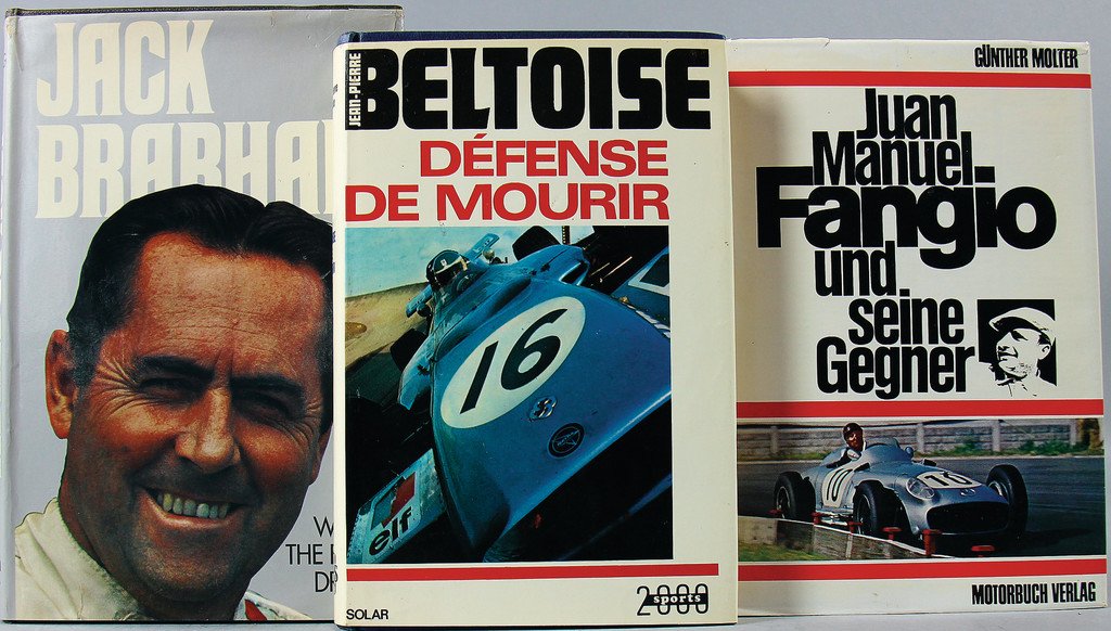 3 autographed books, No. 1: "Jack Brabham-When the Flag (1 of 1)