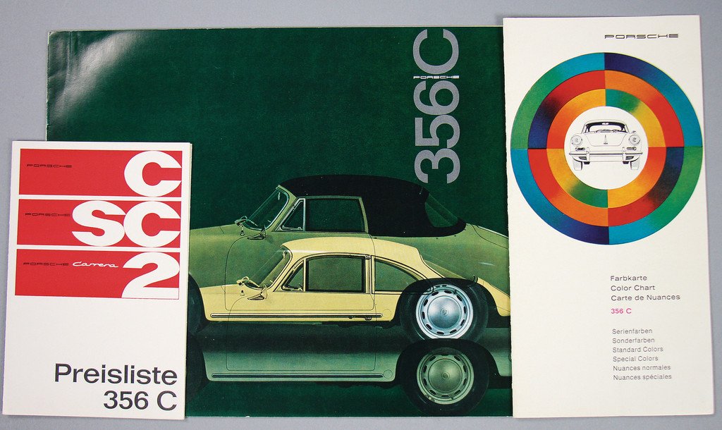 PORSCHE 3 brochures for type 356C, No. 1 brochure from (1 of 1)