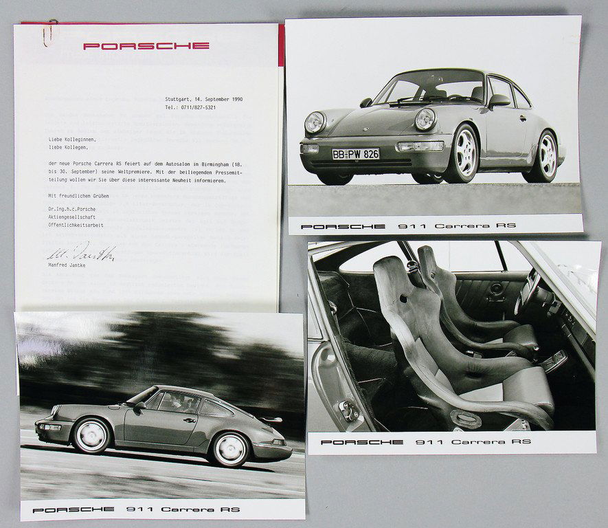PORSCHE press report 911 Carrera RS model 964, from (1 of 1)