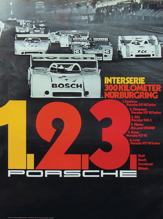 PORSCHE racing poster "Porsche Interserie 300 km (1 of 1)