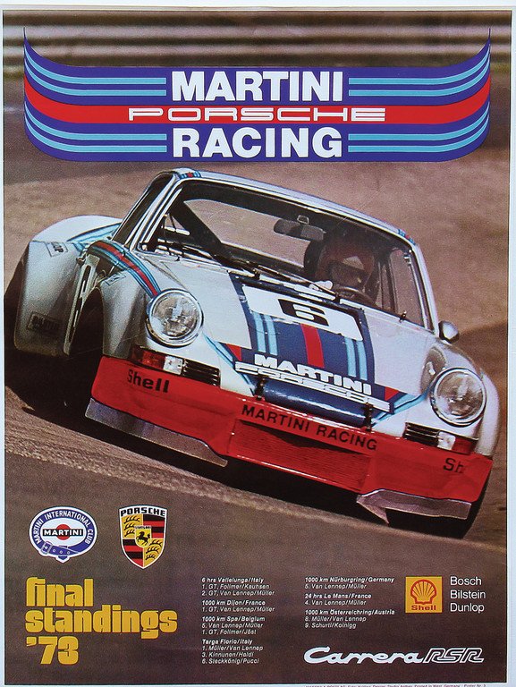 PORSCHE racing poster "Porsche Final Standings 1973 (1 of 1)