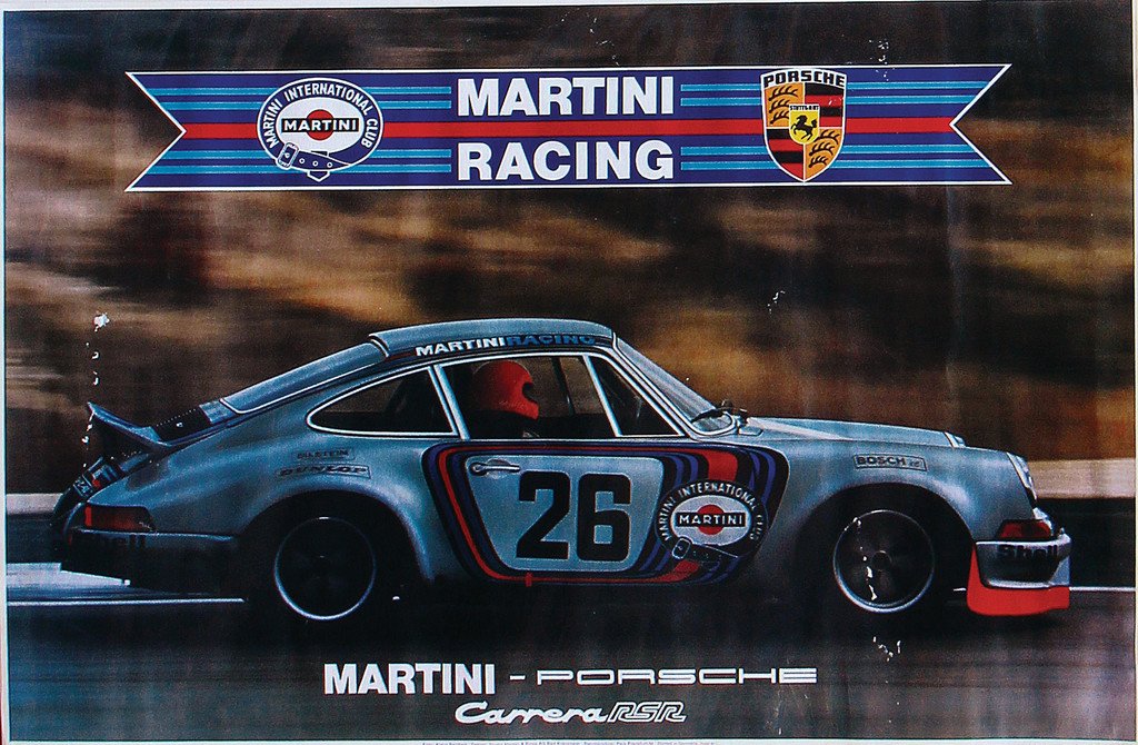PORSCHE racing poster "Martini Porsche Carrera RSR", (1 of 1)