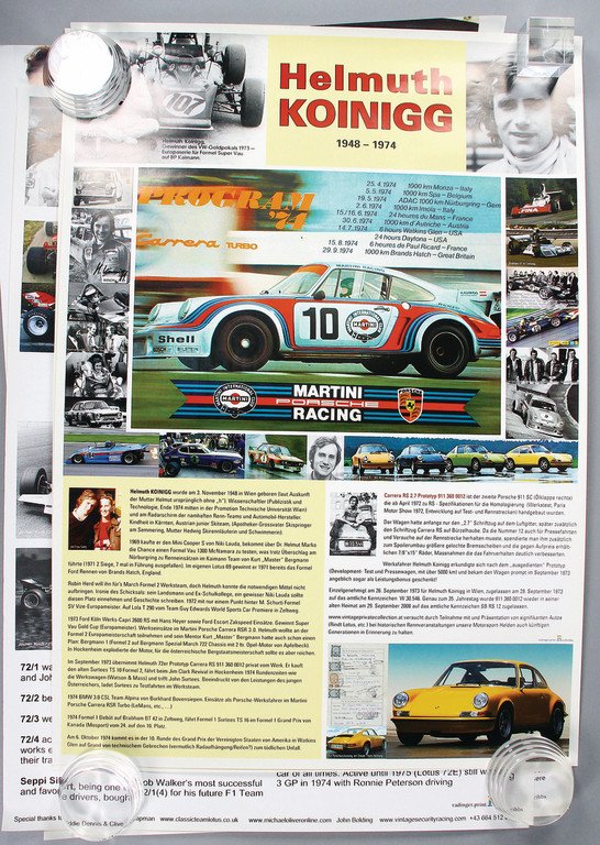 mixed lot of 5 pieces, posters, No. 1: Lotus poster: mixed lot of 5 pieces, posters, No. 1: Lotus poster (Classicteam Lotus), 84 x 60 cm, Jochen Rindt Lotus F1-team 1970, No. 2: Jochen Rindt Lotus 49R6, also 84 x 60 cm, with description, No. 3: poster J