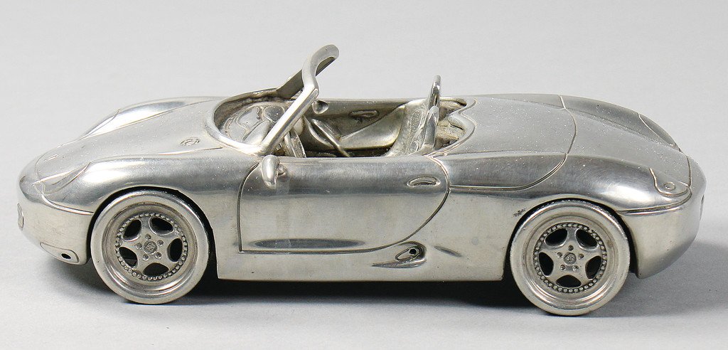 PORSCHE tin model Porsche Boxster, solidly, lenght 22 (1 of 1)