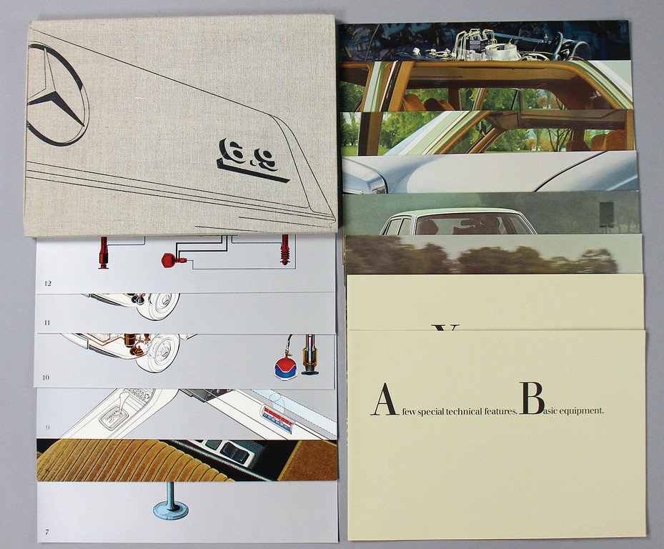 MERCEDES BENZ 6,9 high-quality sales folder with 2 (1 of 1)
