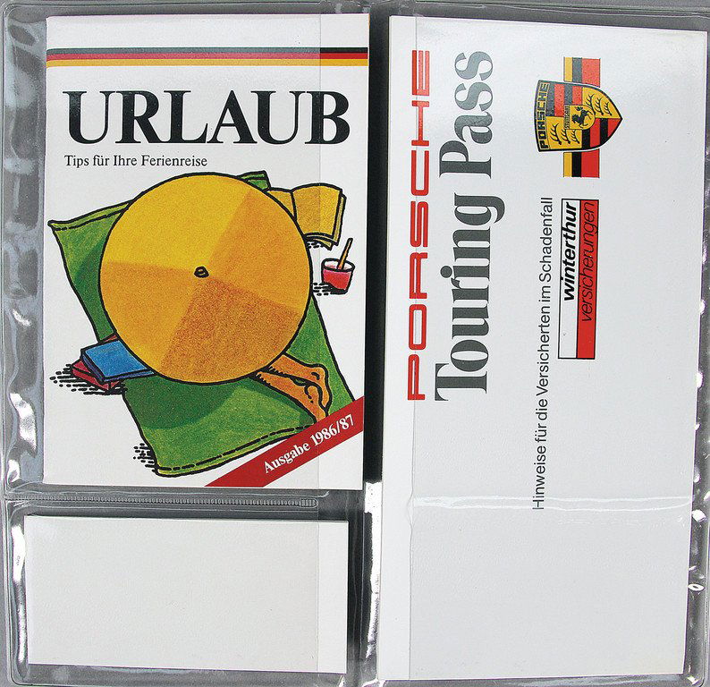 PORSCHE TOURING folder 1986 and 87, condition 1-2 (1 of 1)