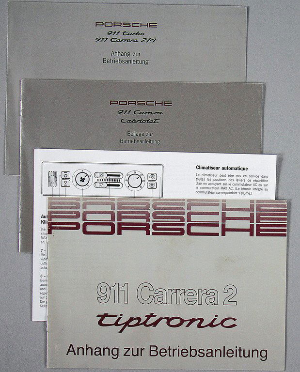 PORSCHE 4x appendix to the operating instructions, e.g. (1 of 1)