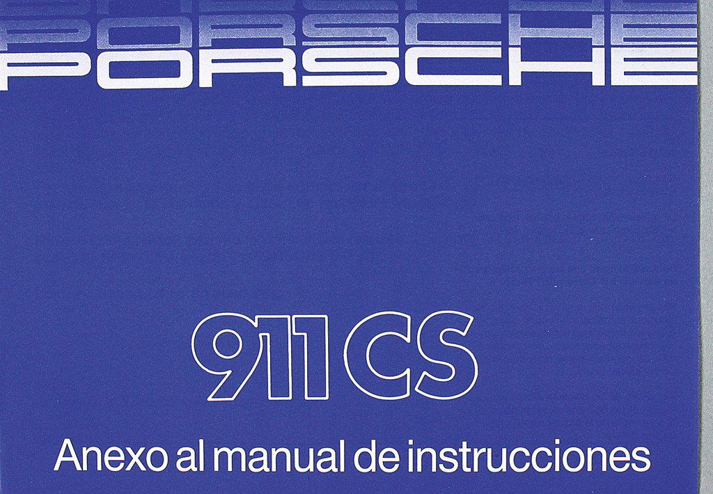 PORSCHE Appendix to the operating instruction for (1 of 1)