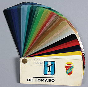 DE TOMASO/GHIA Rare colour sample, late '60s early (1 of 1)