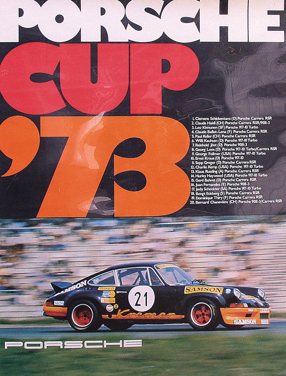 PORSCHE Racing poster "Porsche Cup 73", design by (1 of 1)