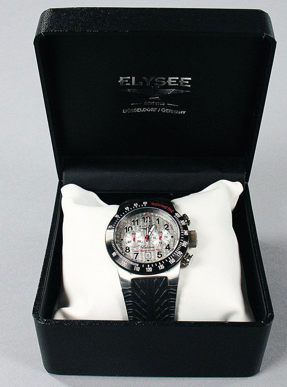 Elysee chronograph, edition Graf Berghe von Trips, in: Elysee chronograph, edition Graf Berghe von Trips, in original box, good condition German Description Elysee Chronograph, Edition Graf Berghe von Trips, in orig. Box, guter Zustand