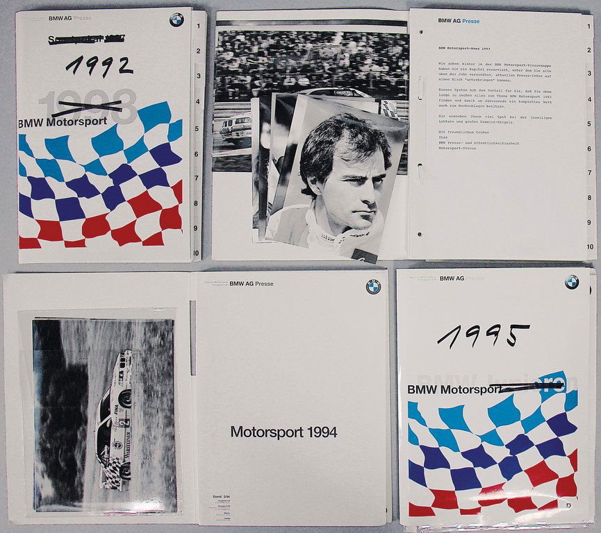 BMW MOTORSPORT 4 press kits 1992-95, all in all 275 (1 of 1)