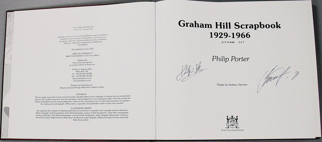 Book: "Graham Hill Scrap Book 1929-1966" by Porter, (1 of 1)