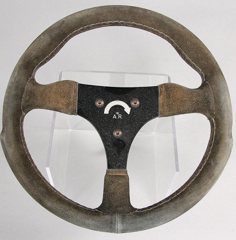 PATRICK TAMBAY Original Formula 1 steering wheel, with (1 of 2)