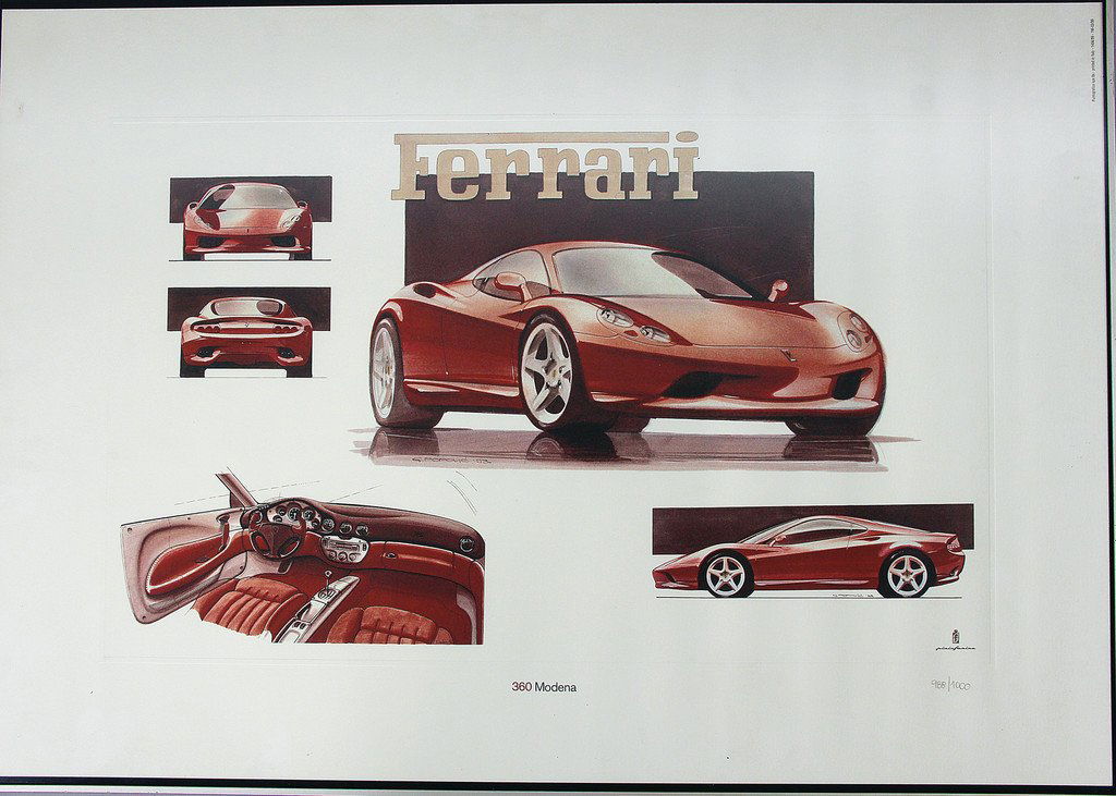 FERRARI Ferrari/Pinin Farina design sketches Ferrari (1 of 1)