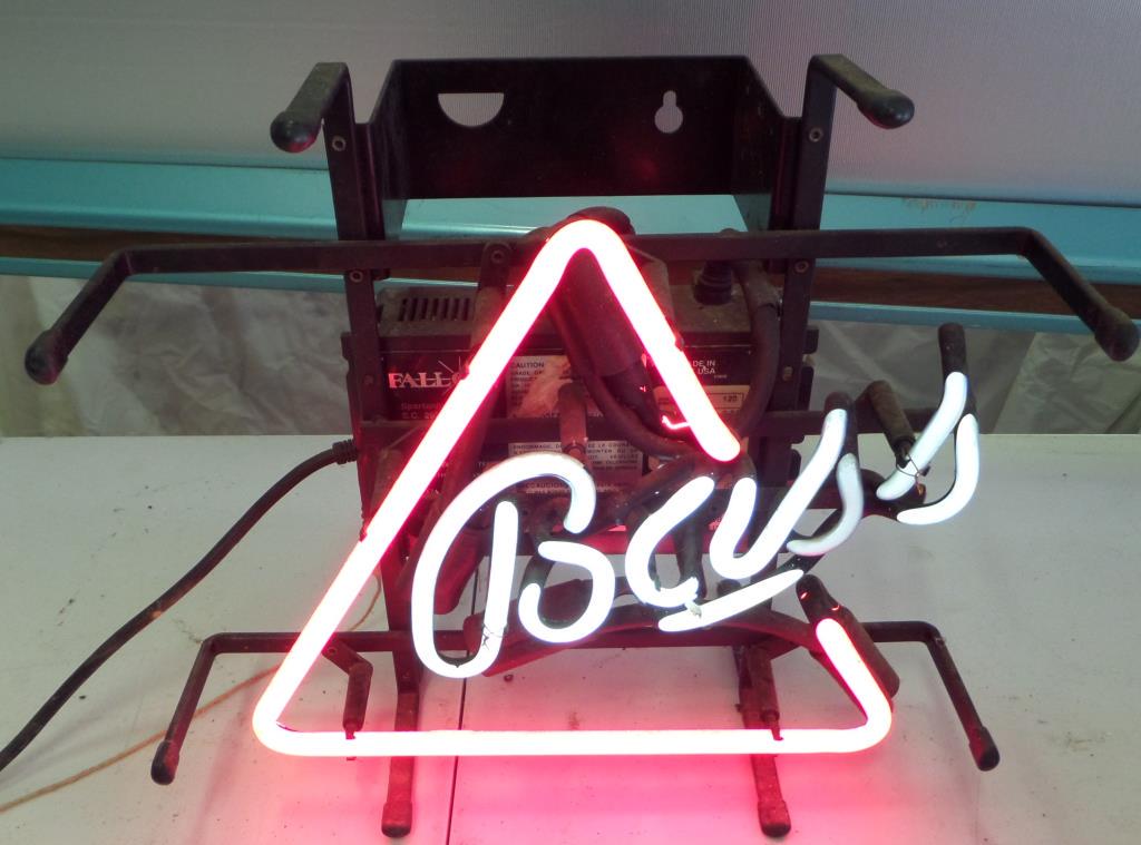 Vintage Neon Bass Sign ~ works: Vintage Neon Bass Sign ~ 12" x 11" ~ works