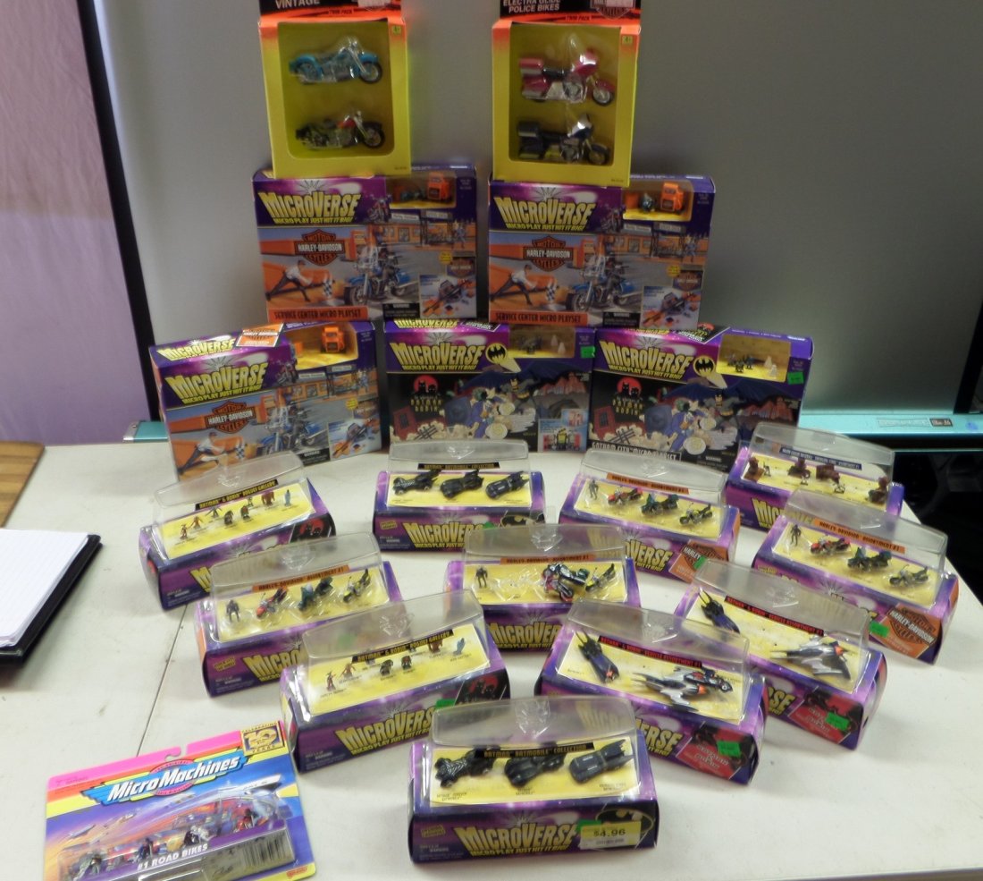 Harley-Davidson Collectables Lot, 1990's ~ Microverse, Matchbox Die Cast Motorcycles, etc. (1 of 16)