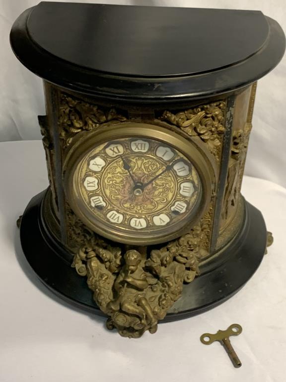 Antique 19th Century Mantle Clock W/ Key (1 of 11)
