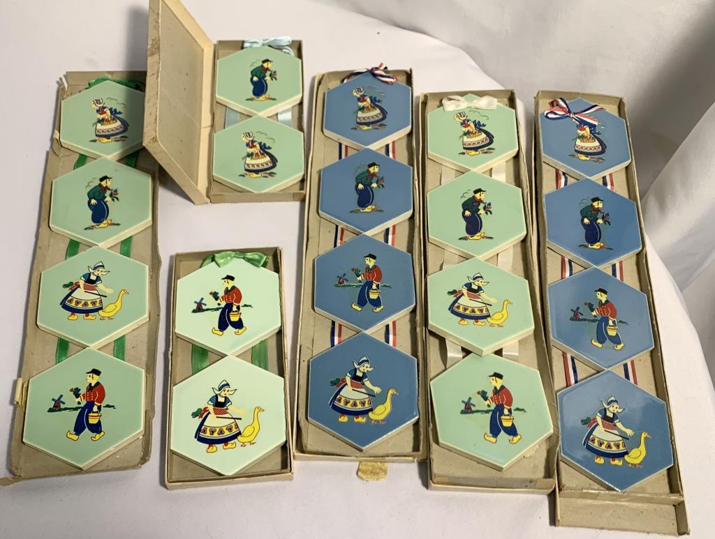 Vtg. Pic-tiles By Mary Allen Dutch: Design Decor Each Tile 3" X 3 1/2"