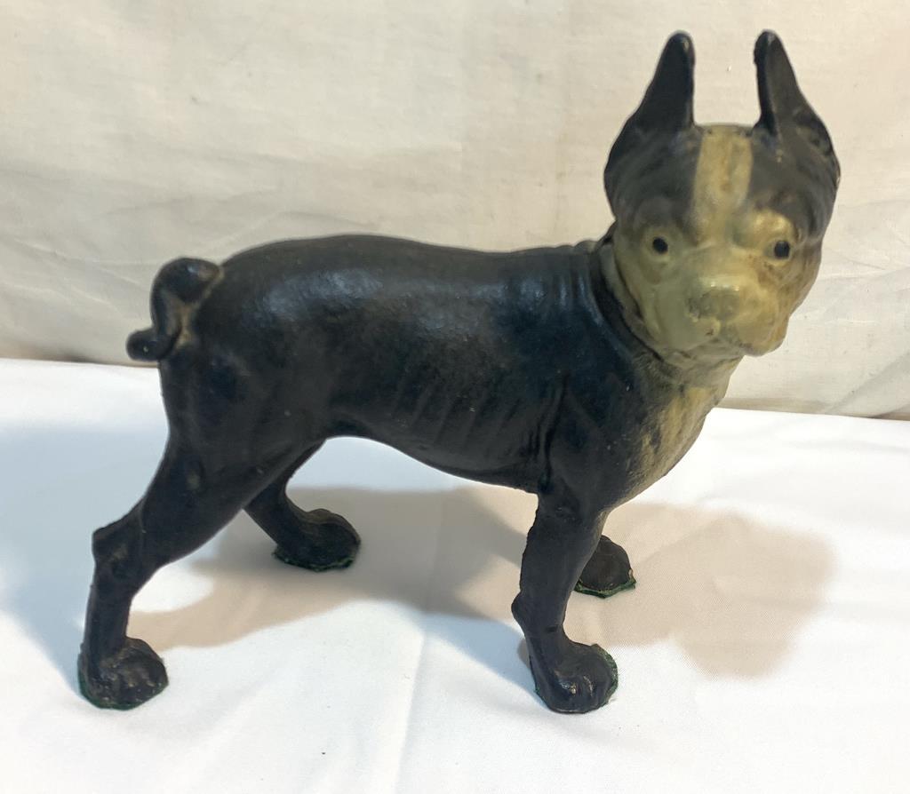 Vtg Cast Iron Boston Terrier Doorstop (1 of 5)