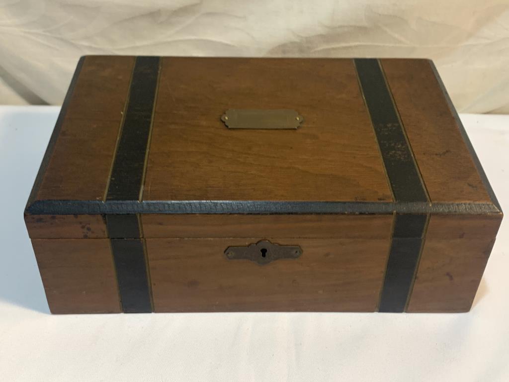 Antique Burl Walnut Portable Desk (1 of 7)