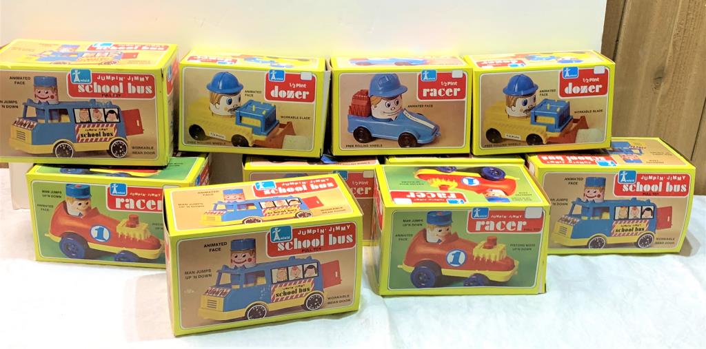 Amilod Vehicles: 10 New Old Stock In Box Dozer,wrecker, School Bus