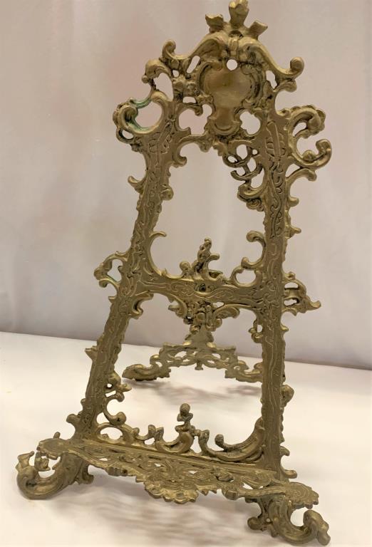 Antique Brass Book Stand 16" (1 of 5)