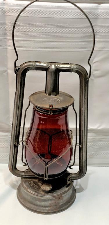 Dietz Hy-lo Lantern W/ Red Globe (1 of 5)