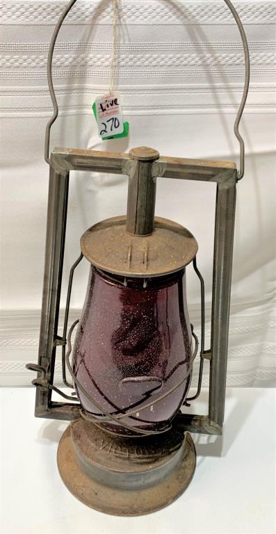 Dietz Victor Lantern W/ Red Globe (1 of 6)