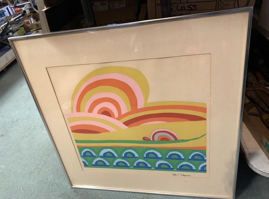 Modernist Silkscreen Print. Bird By Paula F Dreyma (1 of 6)