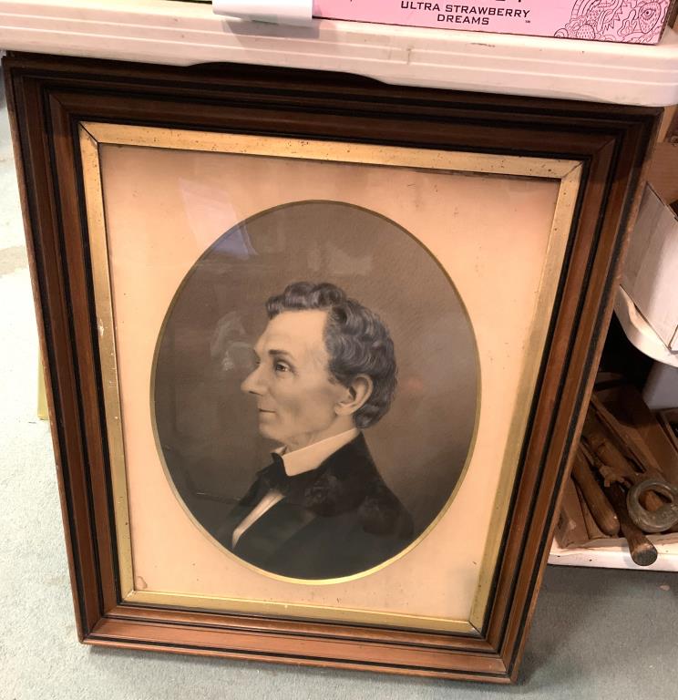 19th Century Portrait Art In Deep Walnut Frame (1 of 8)