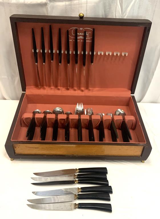 Mcm Community Flatware Set In Wooden Box (1 of 11)